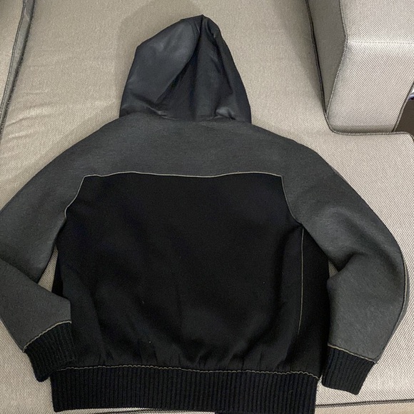 Elie Tahari Mixed Media Bomber Jacket - Picture 3 of 4